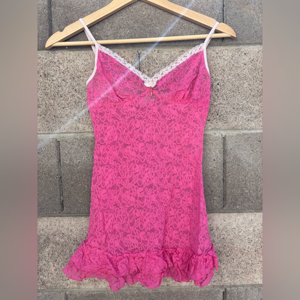 Pink Victoria secret Lace Y2K dress